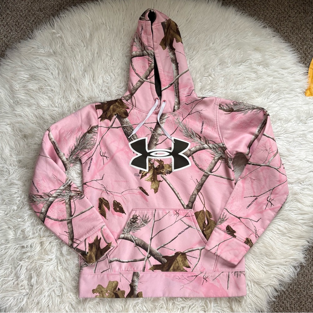 Baby Pink Camo Real Tree X Under Armour Hoodie